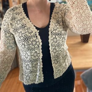 Handmade crochet April Cornell Y2K Cardigan